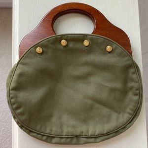 Vintage Bermuda Bag Wooden Handle w/ covers